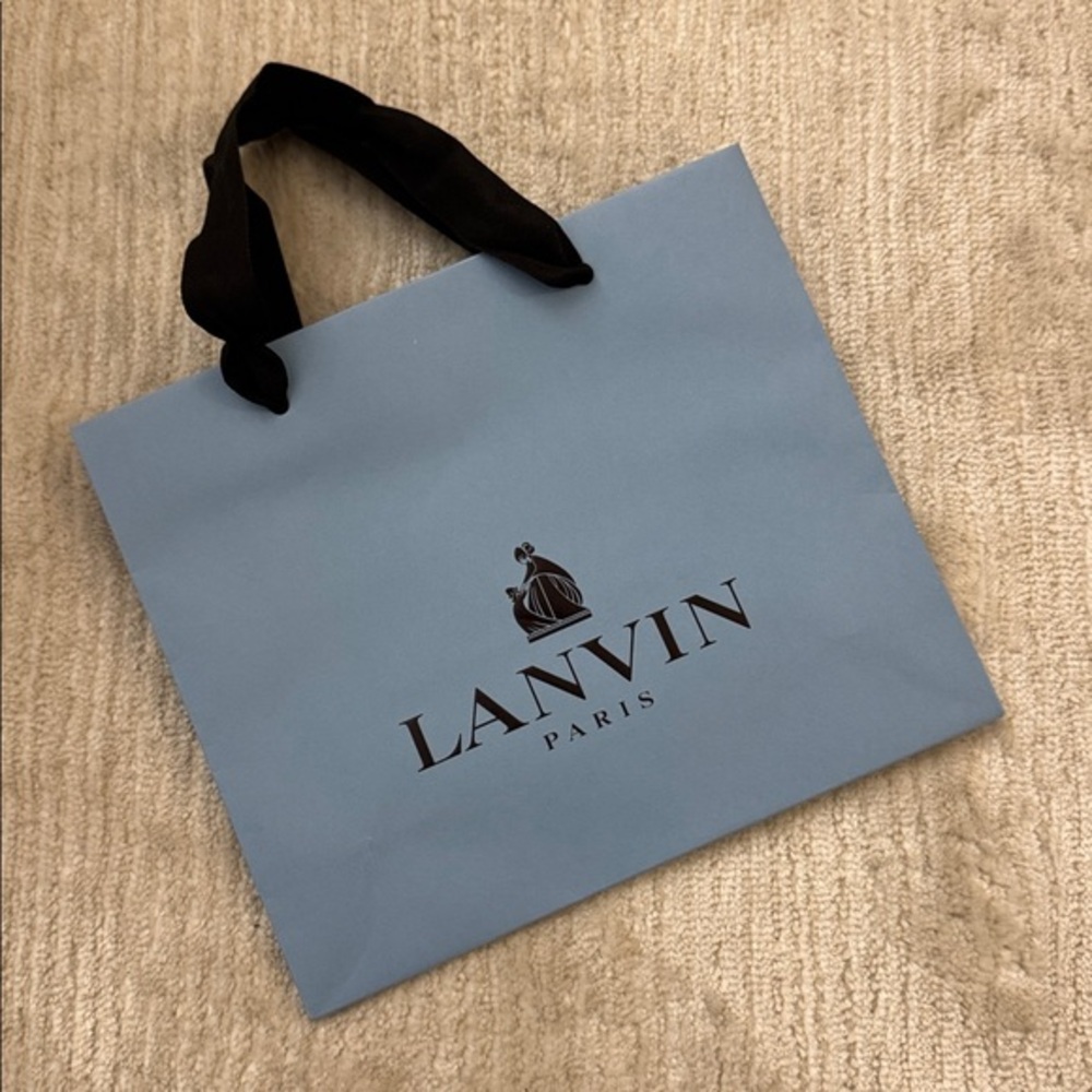 Lanvin Small Paper Shopping Bag Blue NEW